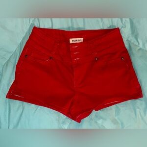 Blue Spice Women's Vibrant Red High Waist Shorts